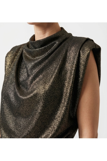 Top van stretch-lurex, gemaakt in Italië