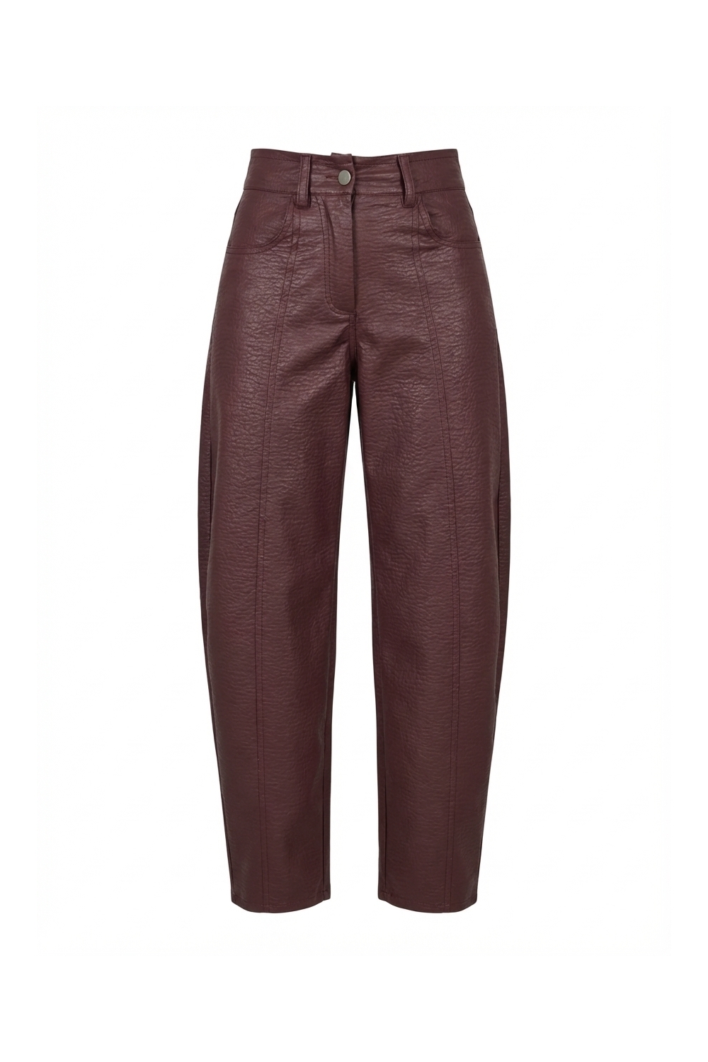 Pantalon Raya leather bordeaux fabriqué en Italie