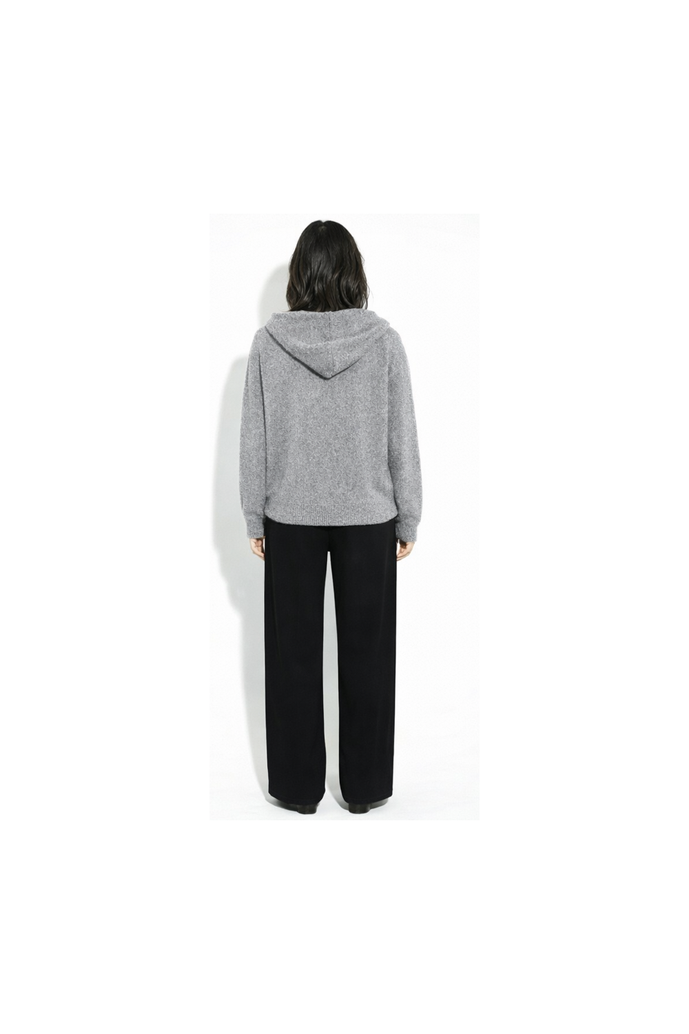 Maille capuche Nola Gris chiné fabriquée en Italie