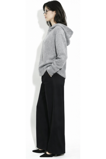 Maille capuche Nola Gris chiné fabriquée en Italie