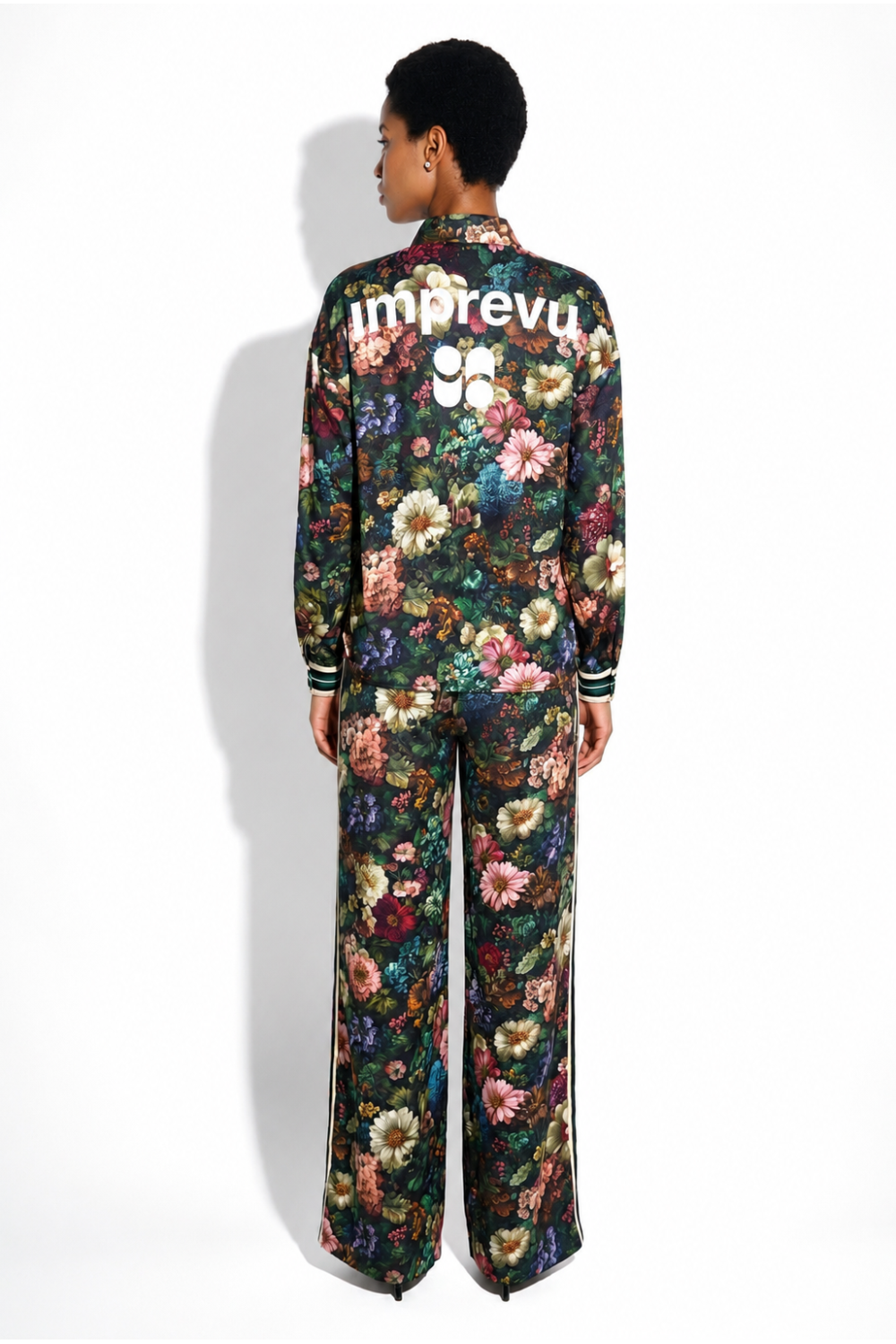 Chemise Irina Flower Bordeaux fabriquée en Italie