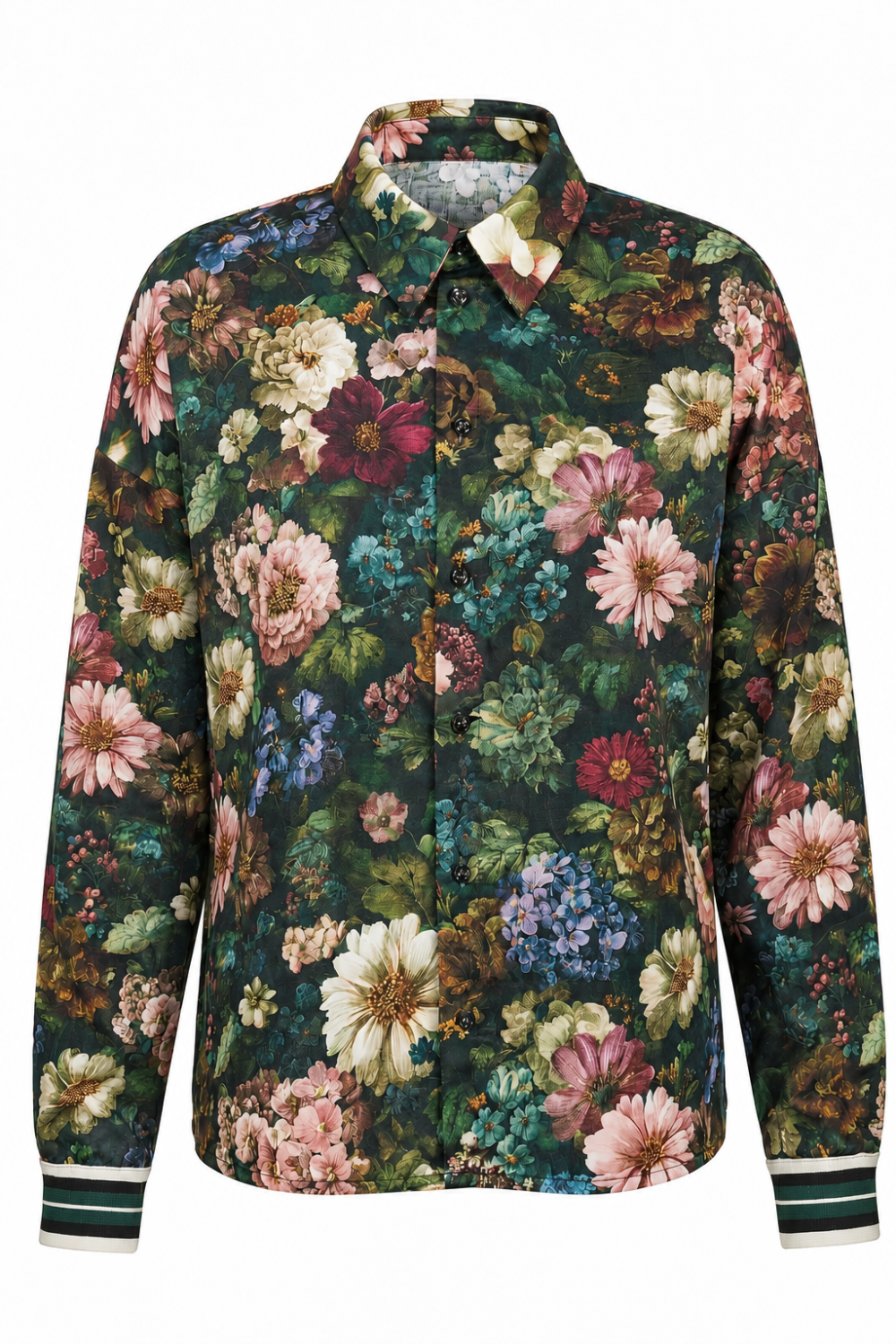 Chemise Irina Flower Bordeaux fabriquée en Italie