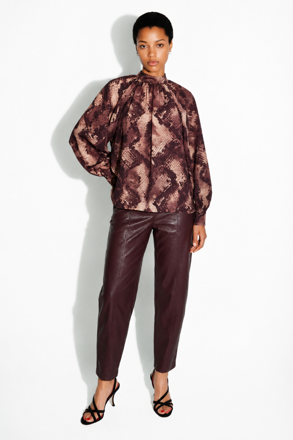 Alba Python Blouse, Made in Italy