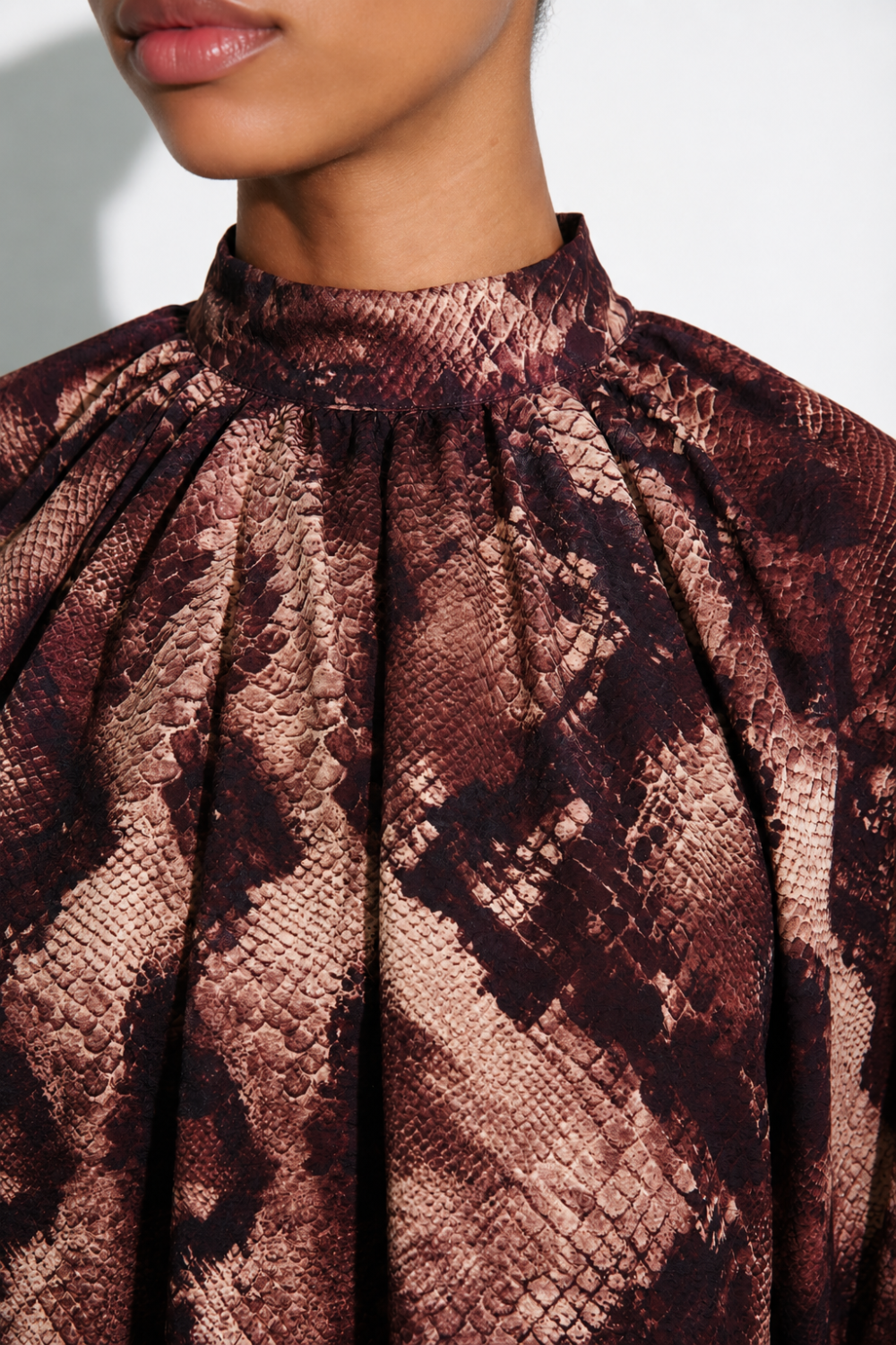 Alba Python Blouse, Made in Italy