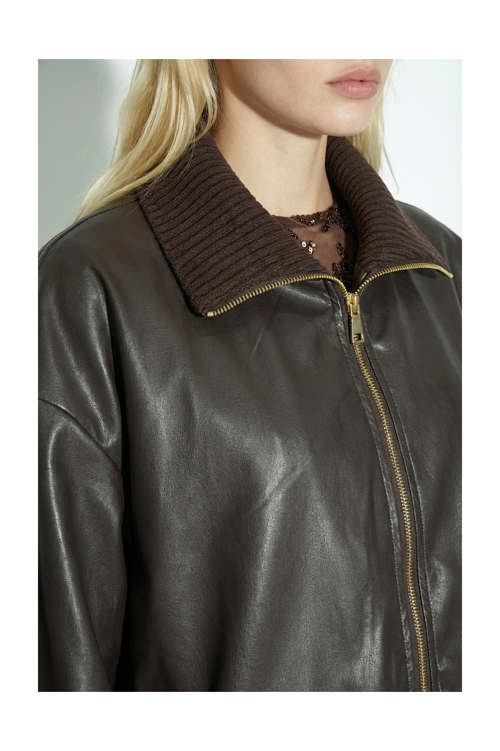 Jaket bessie aviator fabriqué en Italie.