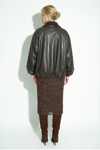 Jaket bessie aviator fabriqué en Italie.
