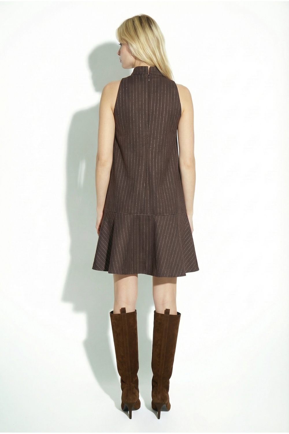 Dress Blake Maura chocolat fabriqué en Italie