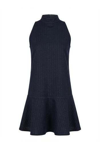 Blake Maura-jurk in marineblauw, gemaakt in Italië.