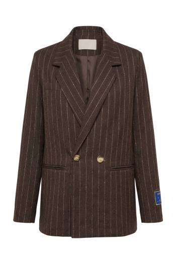 Ema Goccia Story chocolate-colored blazer, made in Italy