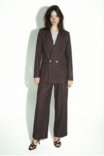 Ema Goccia Story chocolate-colored blazer, made in Italy