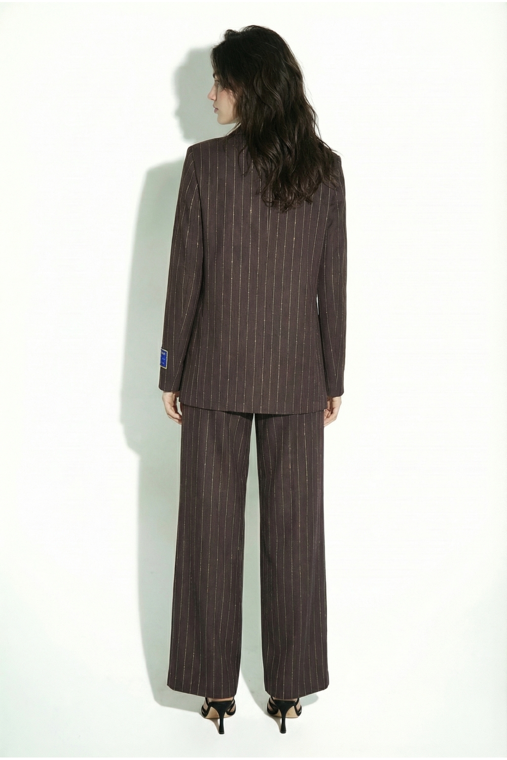 Ema Goccia Story chocolate-colored blazer, made in Italy
