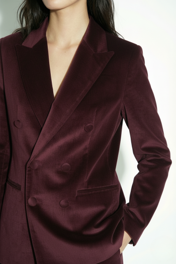 Blazer Yves smoking velour chocolat fabriqué en Italie