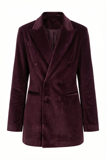 Chocolate-colored velvet Yves tuxedo blazer, made in Italy
