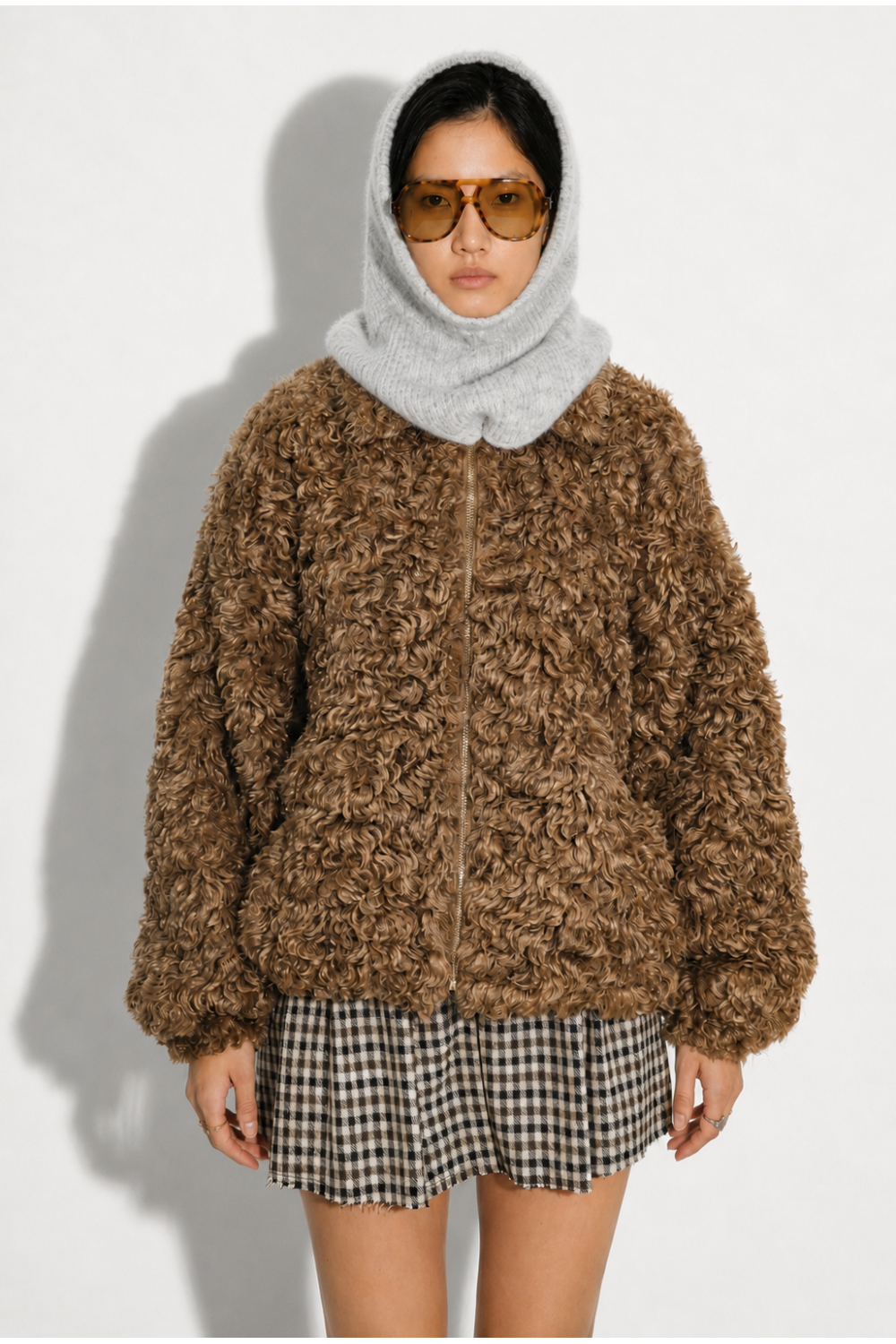 HALO KNITTED HOOD FEEL GREY MADE IN ITALY