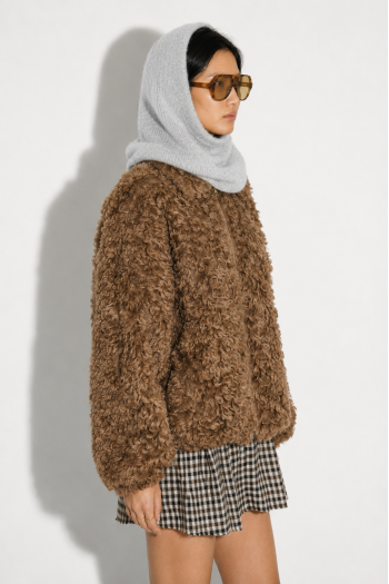HALO KNITTED HOOD FEEL GREY MADE IN ITALY
