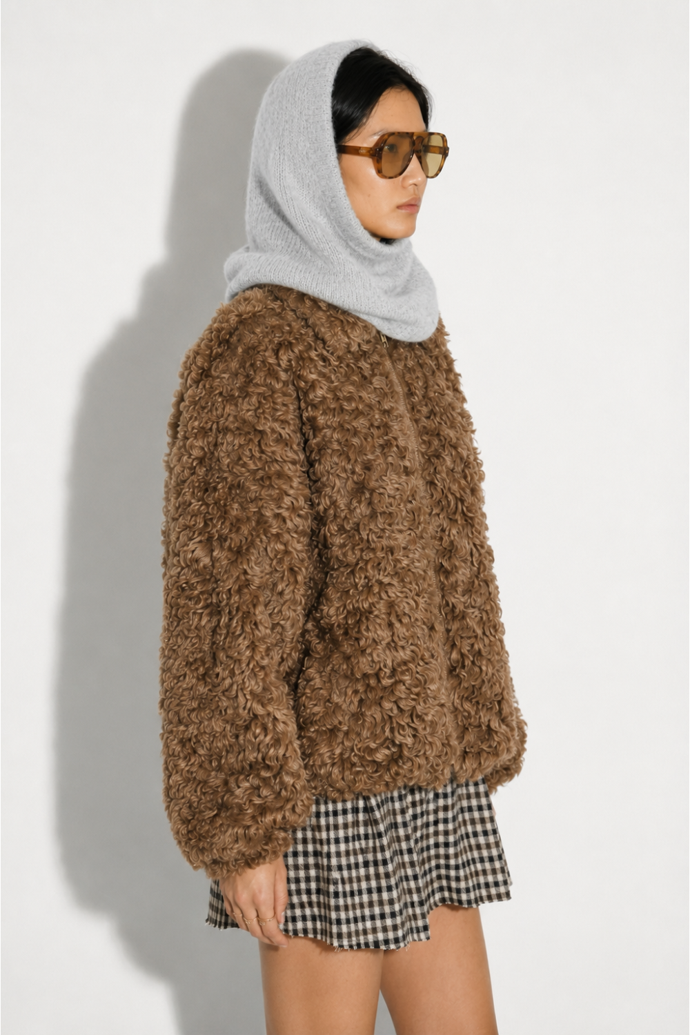 HALO KNITTED HOOD FEEL GREY MADE IN ITALY