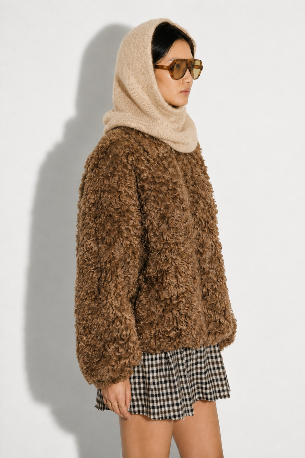 Cagoule beige fabriquée en Italie