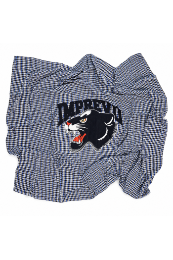 Hera Print Royal Houndstooth Scarf, Made in Italy