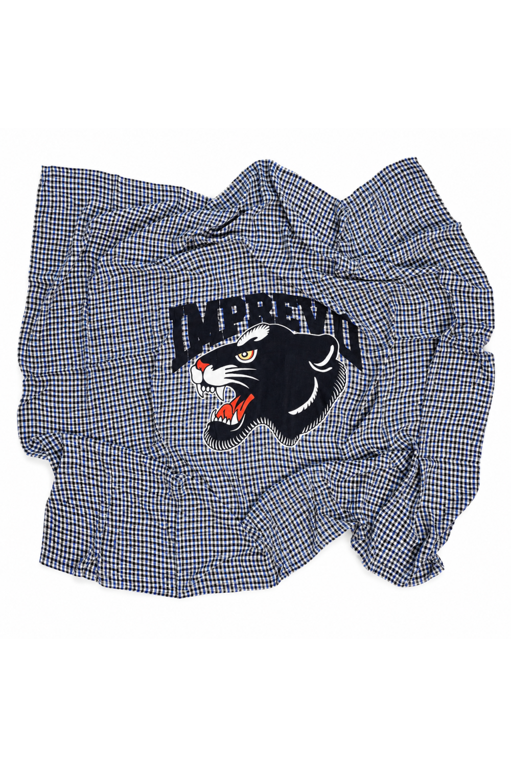 Hera Print Royal Houndstooth Scarf, Made in Italy