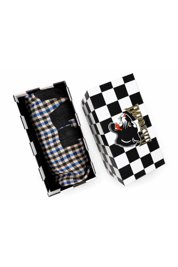 Hera Print Royal Houndstooth Scarf, Made in Italy