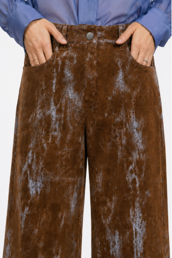 Pantalon Swiggy velour used brown fabriqué en Italie