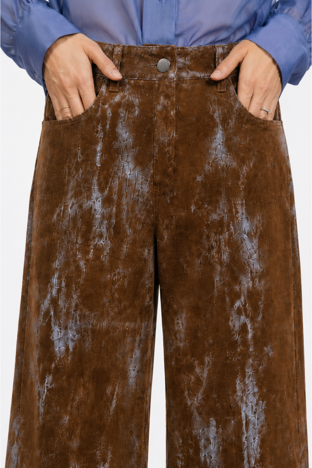 Pantalon Swiggy velour used brown fabriqué en Italie
