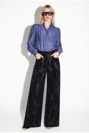 Pantalon Swiggy velour used black fabriqué au Portugal