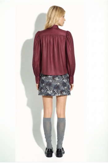 Chemise Anais voile bordeaux fabriqué en Italie