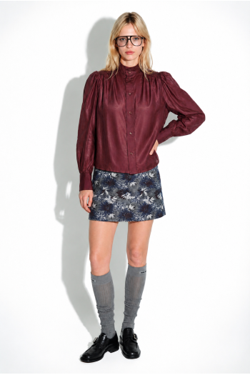 Chemise Anais voile bordeaux fabriqué en Italie