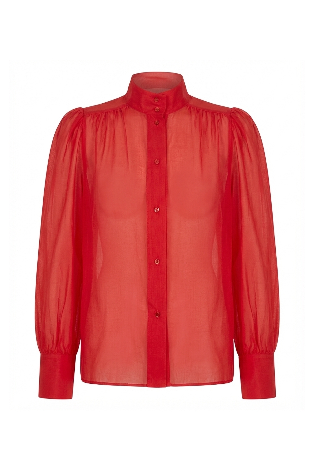 Chemise Anais voile rouge fabriquée en Italie