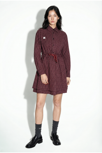 Dress Kris Collège à carreaux bordeaux fabriqué en Italie