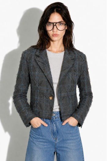 Blazer Oda losange used grey fabriqué en Italie