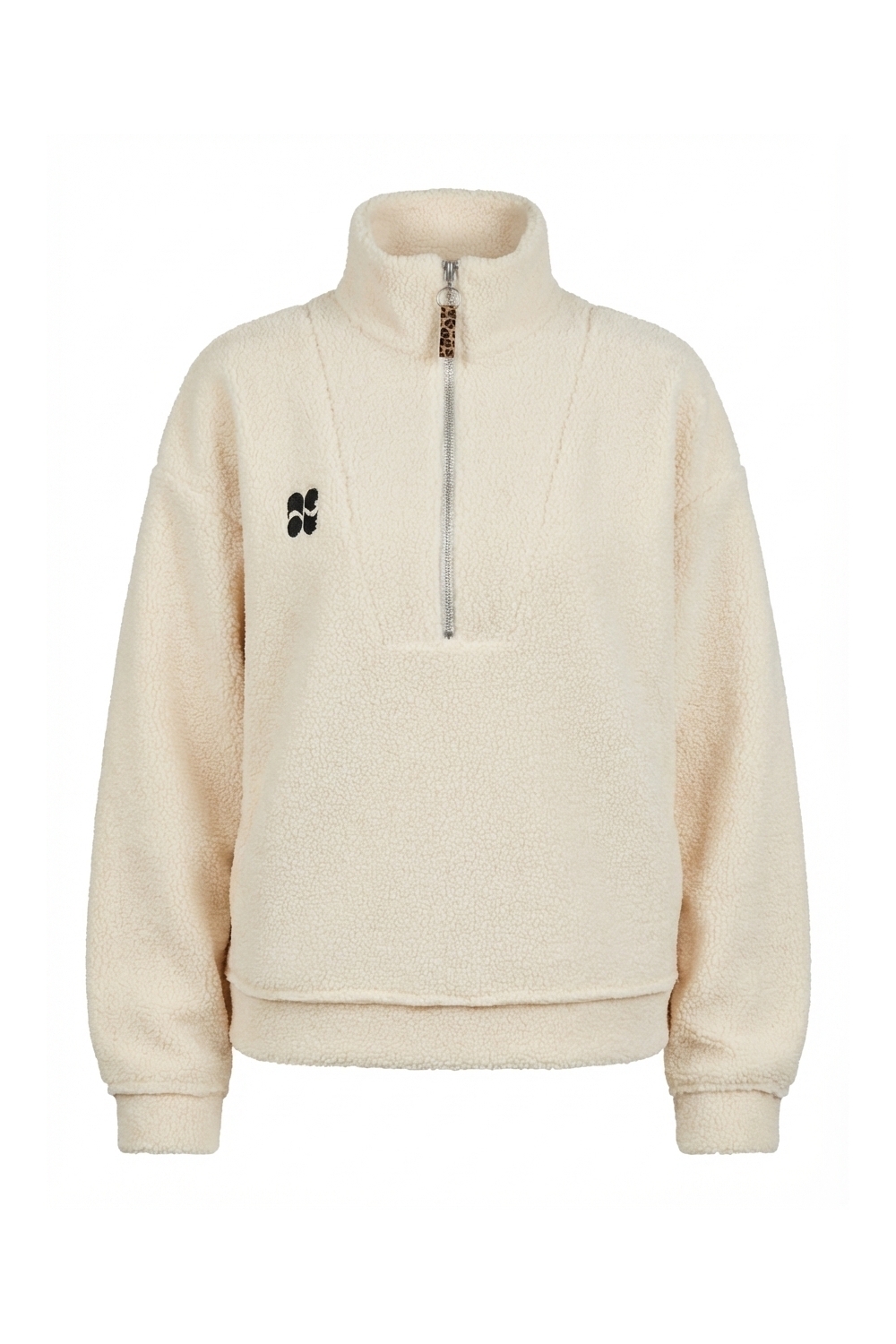 Sweatshirt Luca Teddy Zip naturel fabriqué en Italie.