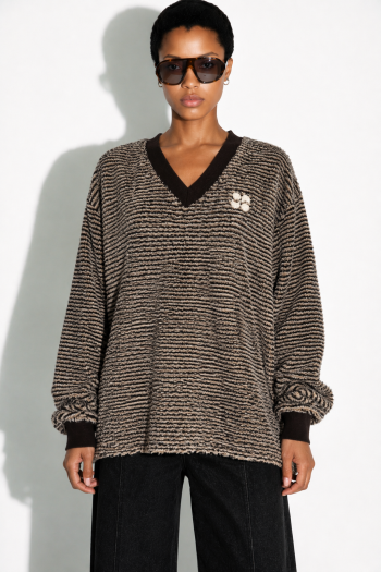 Sweatshirt Kravitz Fluffy chocolat fabriqué au Portugal