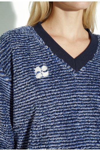 Sweatshirt Kravitz Fluffy Navy fabriqué au Portugal