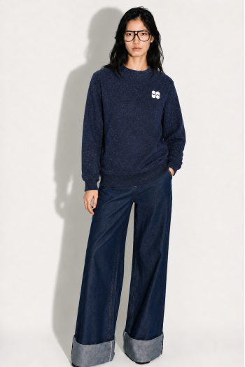 Sweatshirt Eddie Mouchete blue fabriqué au Portugal