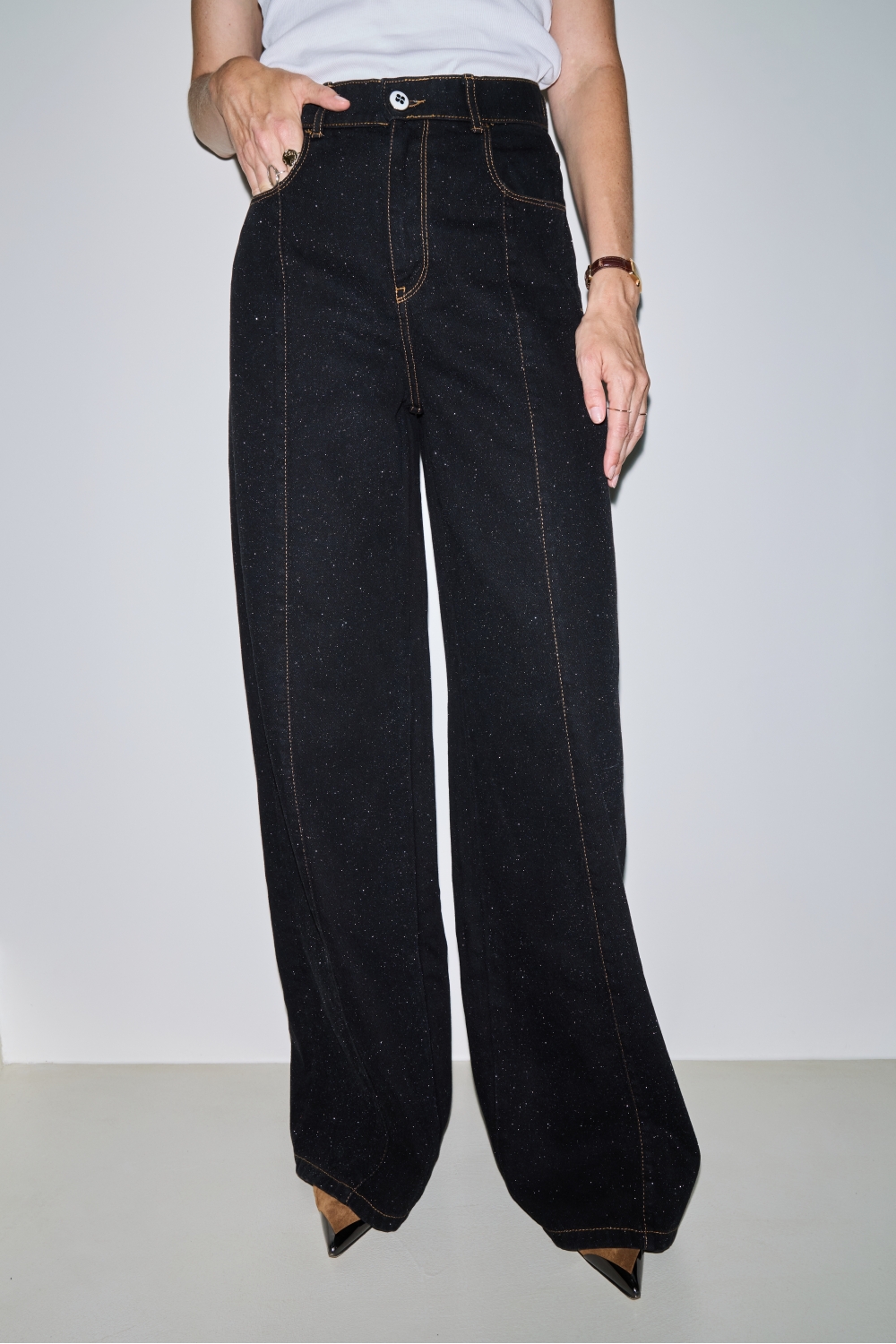 Denim Swiggy black Glitters fabriqué au Portugal
