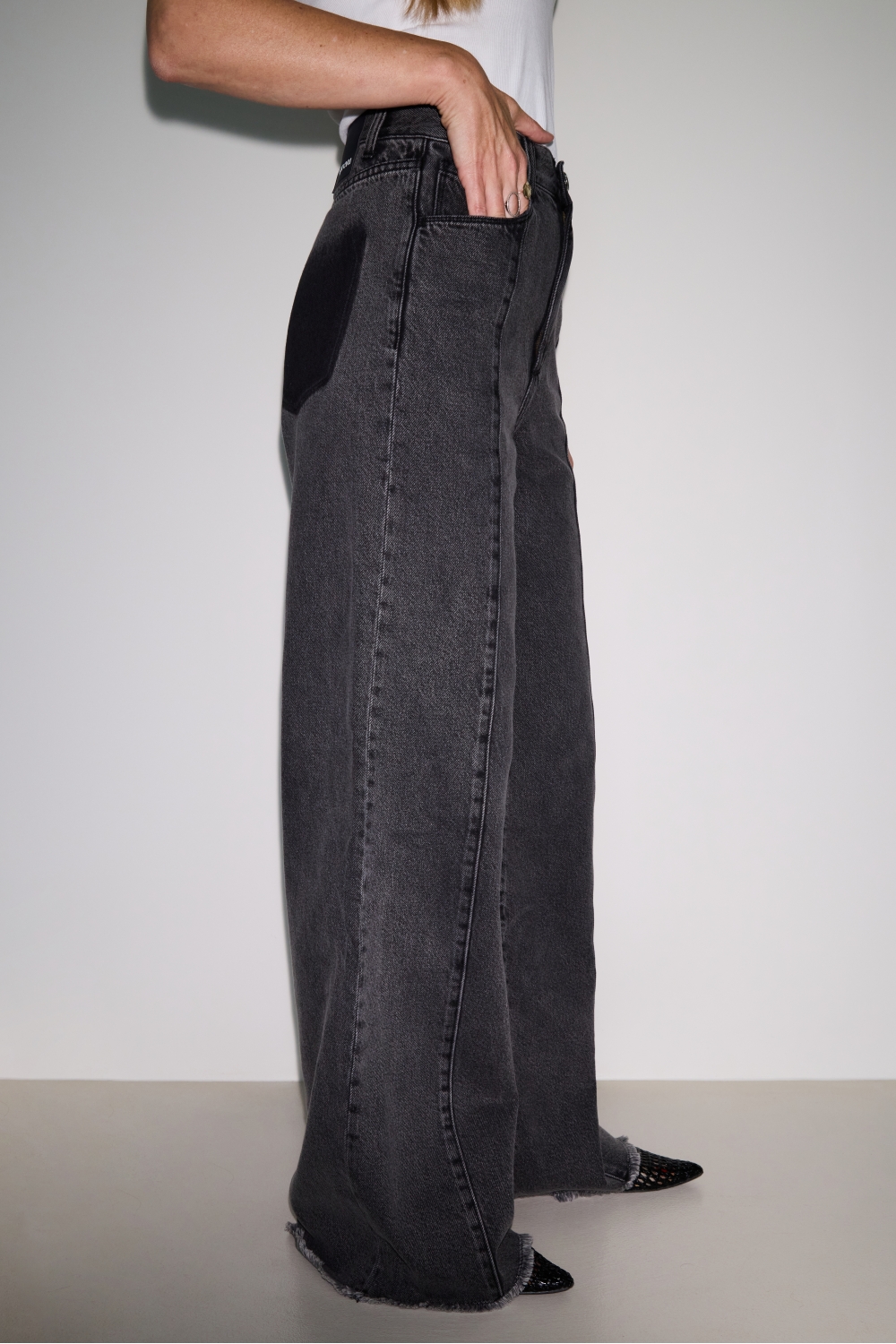 Denim Swiggy Palazzo Grey Fabriqué au Portugal