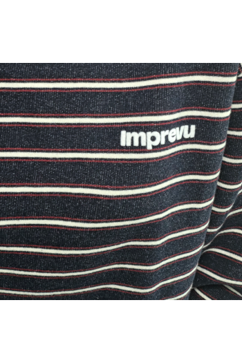 Le sweatshirt Eddie rayures bleu fabriqué au Portugal