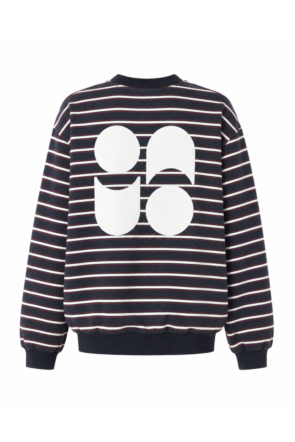 Le sweatshirt Eddie rayures bleu fabriqué au Portugal